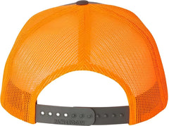 Richardson 112 Snapback Trucker Caps - Charcoal Neon Orange - Dark Gray Orange / OSFM