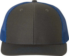 Richardson 112 Snapback Trucker Caps - Charcoal Royal - Dark Gray Royal / OSFM