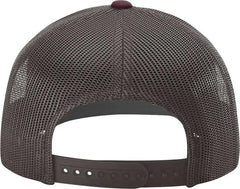 Richardson 112 Snapback Trucker Caps - Heather Gray Charcoal Maroon - Gray Dark Gray / OSFM