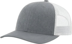 Richardson 112 Snapback Trucker Caps - Heather Gray Light Gray - Gray / OSFM