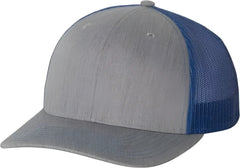 Richardson 112 Snapback Trucker Caps - Heather Gray Royal - Gray Royal / OSFM