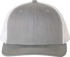 Richardson 112 Snapback Trucker Caps - Heather Gray White