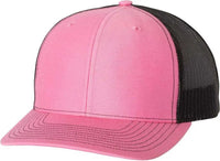 Richardson 112 Snapback Trucker Caps - Hot Pink Black - Hot Pink Black / OSFM