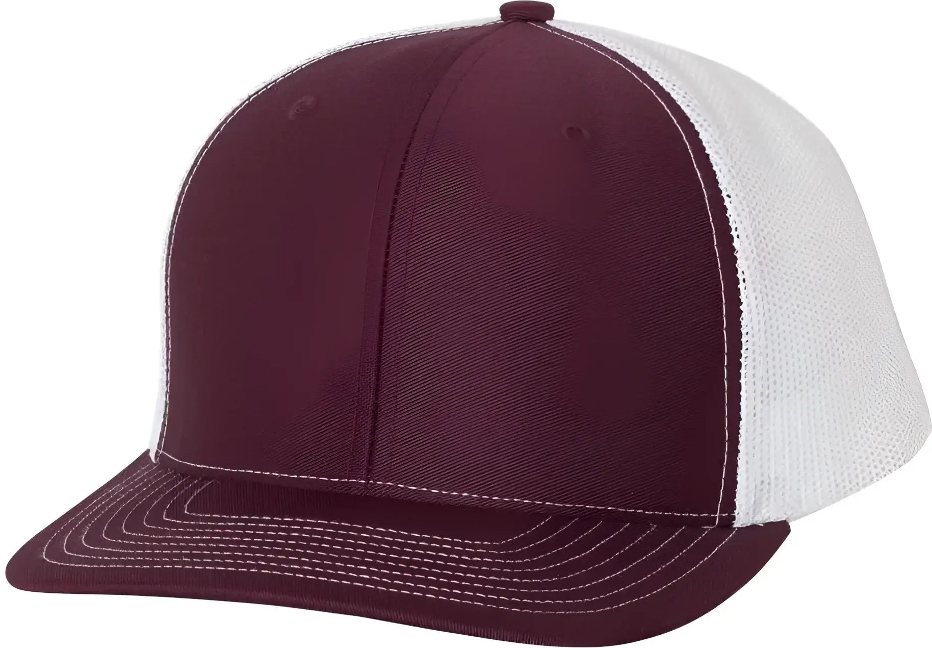 Richardson 112 Snapback Trucker Caps - Maroon White - Maroon White / OSFM