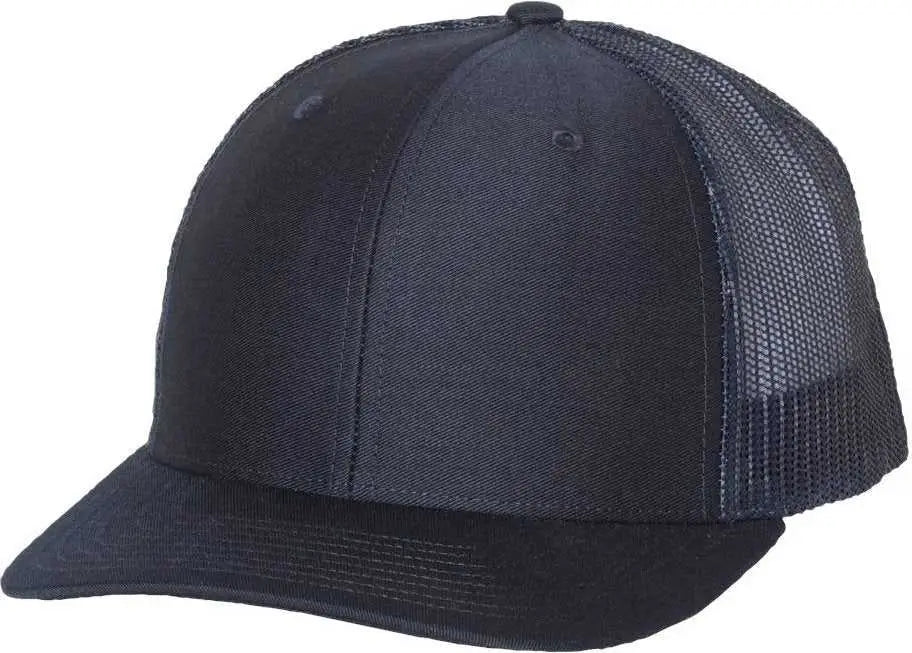 Richardson 112 Snapback Trucker Caps - Navy - Navy / YOUTH