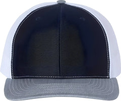 Richardson 112 Snapback Trucker Caps - Navy White Heather Gray - Navy White / OSFM