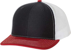 Richardson 112 Snapback Trucker Caps - Navy White Red - Navy White / OSFM