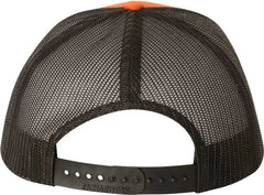 Richardson 112 Snapback Trucker Caps - Orange Black - Orange Black / OSFM