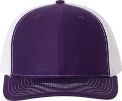 Richardson 112 Snapback Trucker Caps - Purple White - Purple White / OSFM