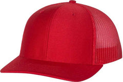 Richardson 112 Snapback Trucker Caps - Red - Red / SM
