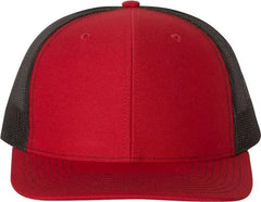Richardson 112 Snapback Trucker Caps - Red Black - Red Black / OSFM