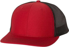 Richardson 112 Snapback Trucker Caps - Red Black - Red Black / OSFM