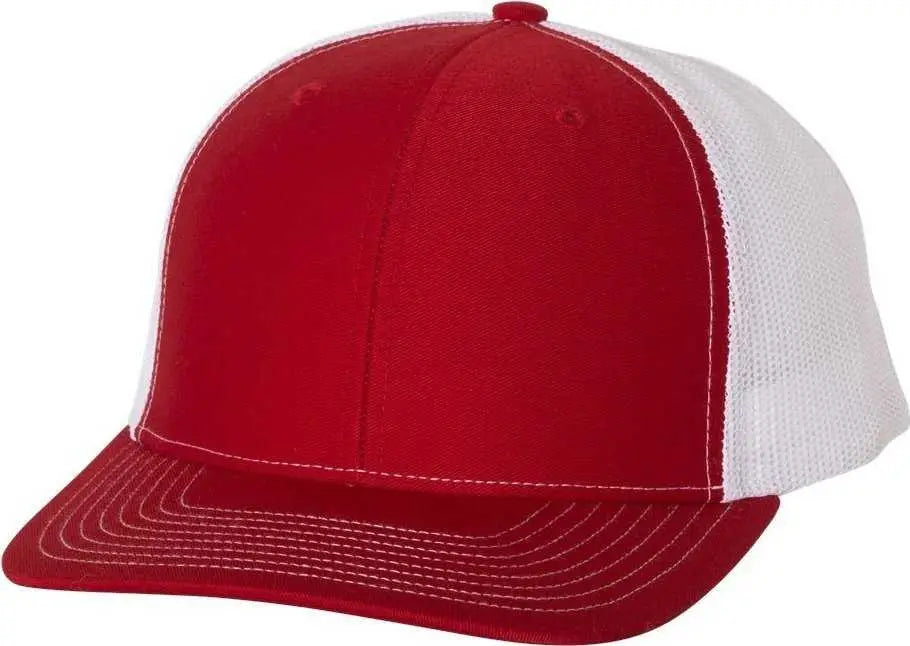 Richardson 112 Snapback Trucker Caps - Red White - Red White / OSFM