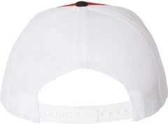 Richardson 112 Snapback Trucker Caps - Red White Black - Red Black / OSFM