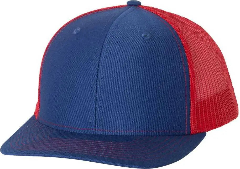 Richardson 112 Snapback Trucker Caps - Royal Red - Royal Red / OSFM