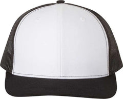 Richardson 112 Snapback Trucker Caps - White Black - White Black / OSFM