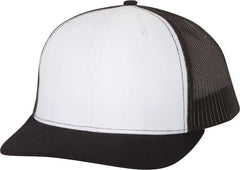 Richardson 112 Snapback Trucker Caps - White Black - White Black / OSFM