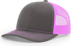 Richardson 112 Trucker Cap - Charcoal Neon Pink - Dark Gray Pink / OSFM