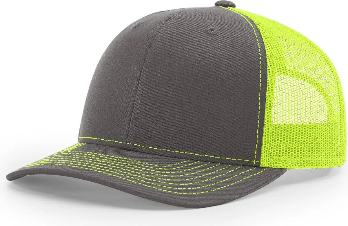 Richardson 112 Trucker Cap - Charcoal Neon Yellow - Dark Gray Yellow / OSFM