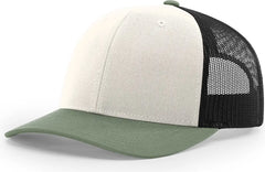 Richardson 112 Trucker Cap - Cream Black Loden - Black Loden / OSFM