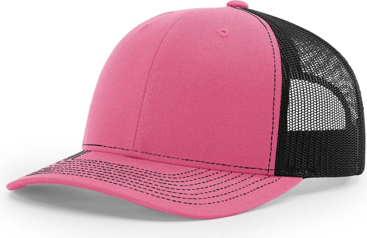 Richardson 112 Trucker Cap - Hot Pink Black - Hot Pink Black / OSFM