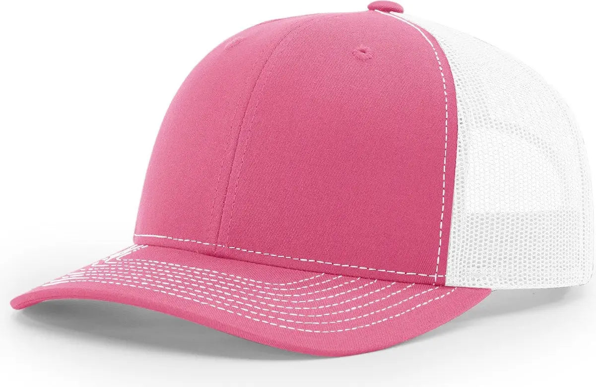 Richardson 112 Trucker Cap - Hot Pink White - Hot Pink White / OSFM