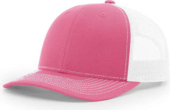 Richardson 112 Trucker Cap - Hot Pink White - Hot Pink White / OSFM