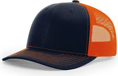 Richardson 112 Trucker Cap - Navy Orange - Navy Orange / OSFM