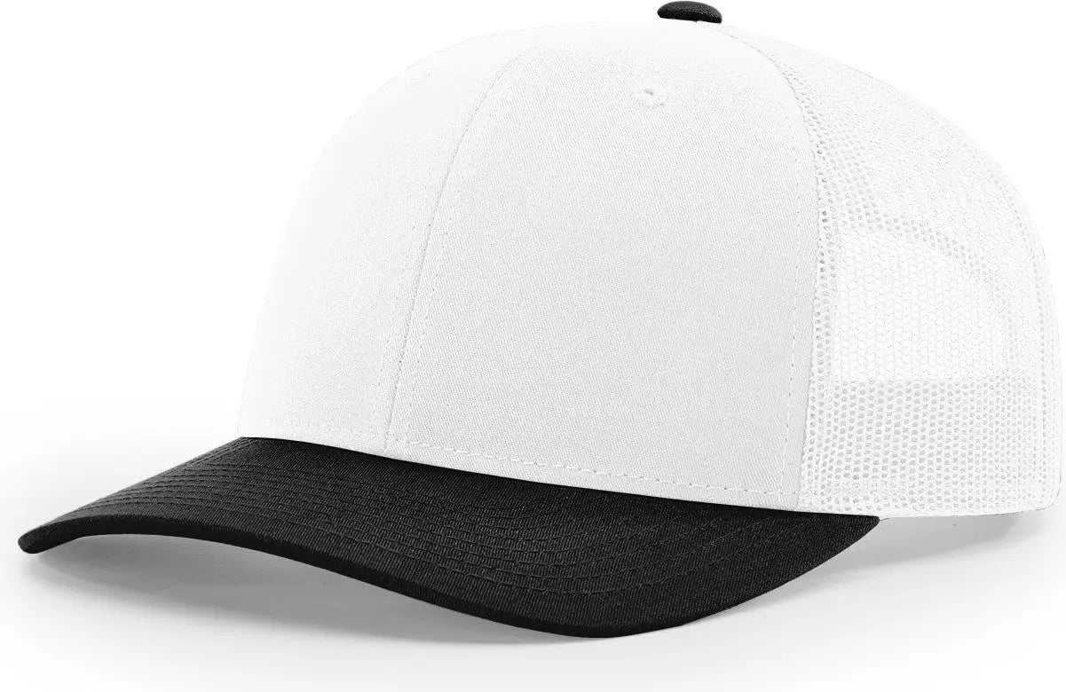 Richardson 112 Trucker Cap - White Black - White Black / OSFM