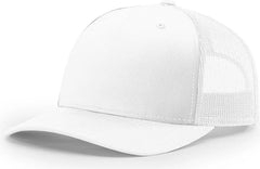 Richardson 112FP Five Panel Trucker Cap - White - White / OSFM