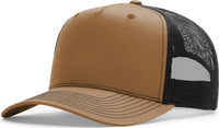 Richardson 112FPC Five Panel Champ Trucker Cap - Caramel Black - Caramel Black / OSFM