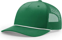 Richardson 112FPR 5 Panel Rope Trucker Caps - Kelly White White Rope - Kelly White / OSFM