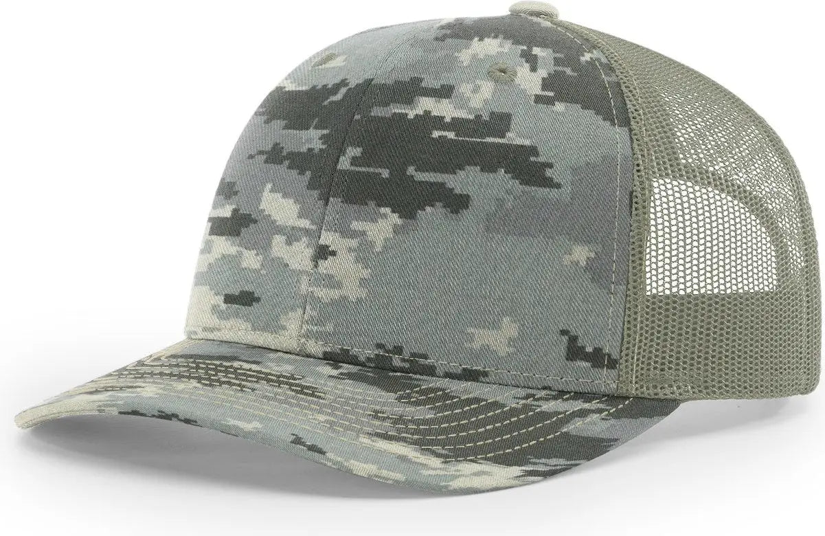 Richardson 112P Printed Trucker Cap - Digital Camo Light Green - Digital Camo Light Green / OSFM