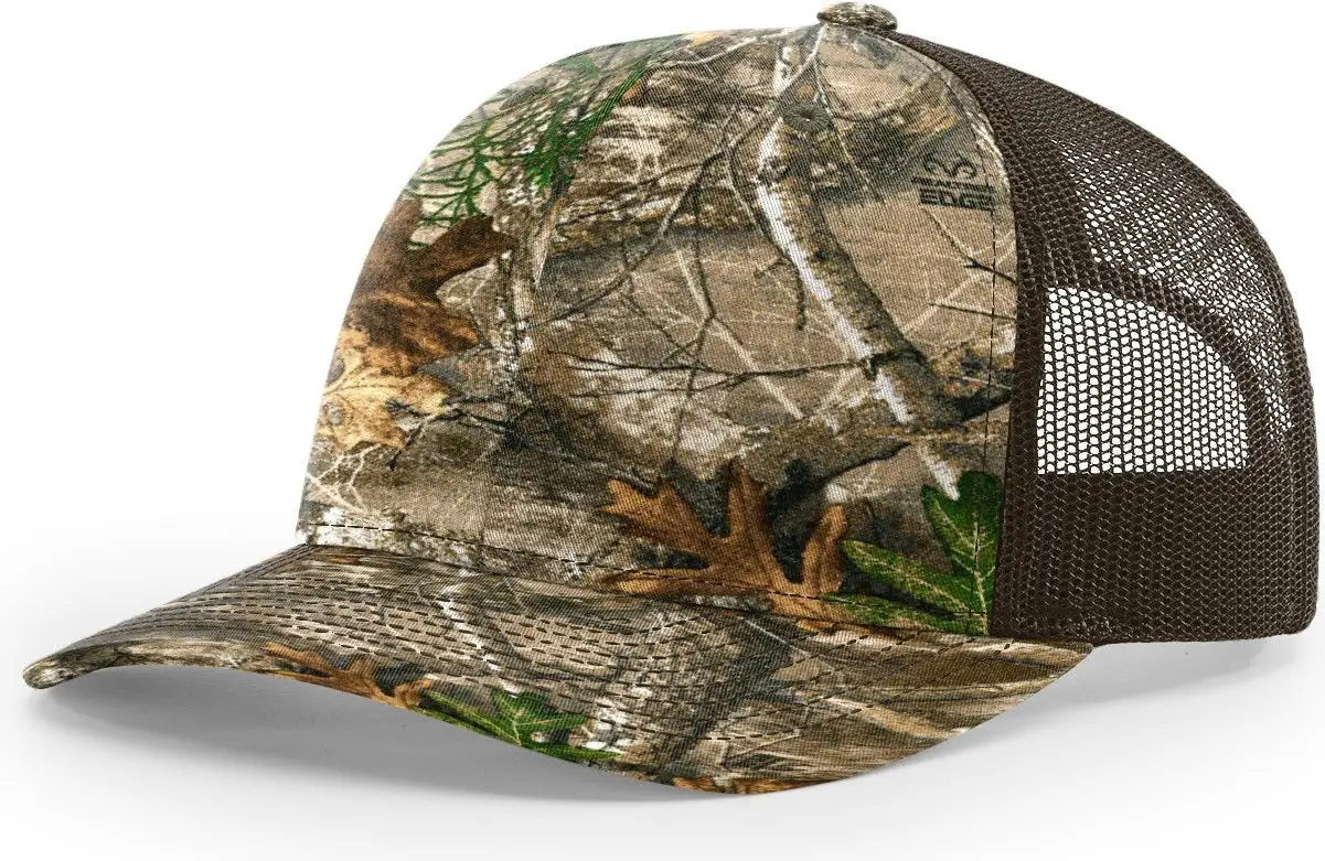 Richardson 112P Printed Trucker Cap - Realtree Edge Brown - Realtree Edge Brown / OSFM