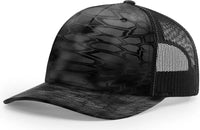 Richardson 112PFP Printed Five Panel Trucker Cap - Kryptek Typhon Black - Kryptek Black / OSFM