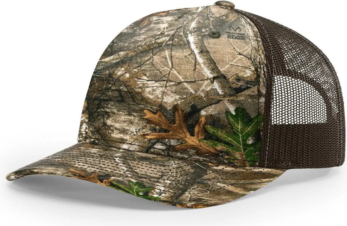 Richardson 112PFP Printed Five Panel Trucker Cap - Realtree Edge Brown - Realtree Edge Brown / OSFM