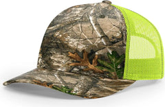 Richardson 112PFP Printed Five Panel Trucker Cap - Realtree Edge Neon Yellow - Realtree Edge Yellow / OSFM