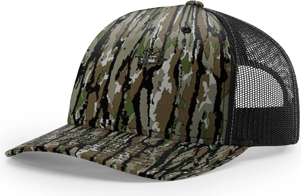 Richardson 112PFP Printed Five Panel Trucker Cap - Realtree Original Black - Realtree Original Black / OSFM