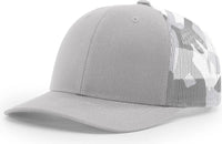 Richardson 112PM Printed Mesh Trucker Cap - Silver Gray Camo - Silver Gray Camo / OSFM