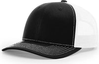 Richardson 112RE Recycled Trucker Cap - Black White - Black White / OSFM