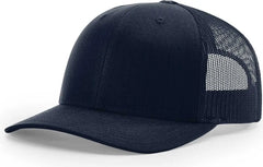 Richardson 112T Tactical Snapback Trucker Caps - Navy - Navy / OSFM