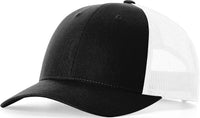 Richardson 115 Low Pro Trucker Cap - Black White - Black White / S