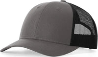 Richardson 115 Low Pro Trucker Cap - Charcoal Black - Dark Gray Black / S