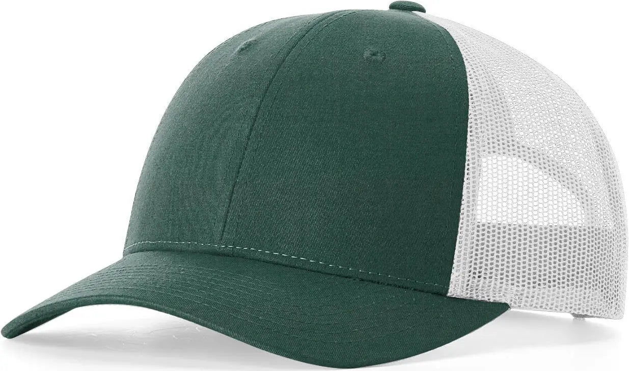 Richardson 115 Low Pro Trucker Cap - Dark Green Heather Light Gray - Forest Light Gray / S
