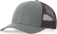 Richardson 115 Low Pro Trucker Cap - Heather Gray Dark Charcoal - Gray Dark Dark Gray / MD-LG