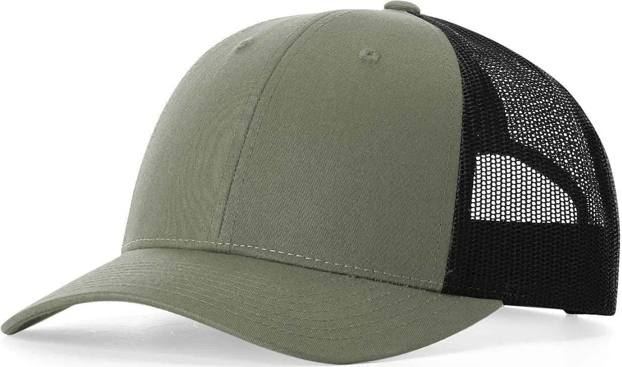 Richardson 115 Low Pro Trucker Cap - Loden Black - Loden Black / MD-LG