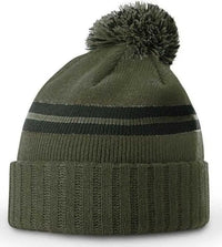 Richardson 135 Short Pom Beanies - Heather Olive - Olive / OSFM