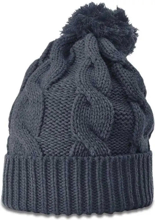 Richardson 141R Chunk Twist Knit Beanies with Cuff - Slate - Dark Gray / OSFM
