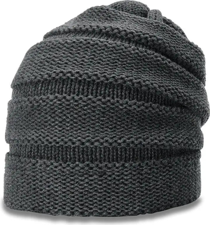 Richardson 145 Scrunch Beanie - Heather Charcoal - Dark Gray / OSFM