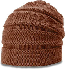 Richardson 145R Chunk Twist Knit Beanies with Cuff - Cinnamon Mocha - Coffee / OSFM